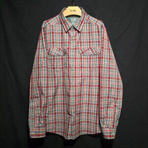 Mountain Hardwear OM7042 LS BF Vented Fishing Shirt - Blue Red Plaid - Sz M*